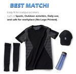 YISEVEN Sports Compression Arm Sleeves Youth Football Basketball Shooting Shooter volleyball Baseball Running Sun protection UV Cooling UPF 50 3/4 Half Long Kids Boy girl - Black 1 Pair