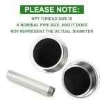 TAISHER 1PCS Stainless Steel Pipe Fittings, 1-1/2" NPT Male x 1-1/2" NPT Female Threaded, 8" Length Nipple Cast Pipe