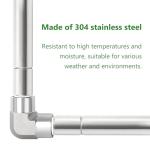 TAISHER 1PCS Stainless Steel Pipe Fittings, 1-1/2" NPT Male x 1-1/2" NPT Female Threaded, 8" Length Nipple Cast Pipe