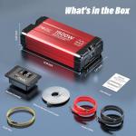 FOVAL 1500W Pure Sine Wave Inverter 12V DC to 110V AC Converter, 3000W Peak Power Inverter with LCD Display and 2 AC Outlets for Home, RV, Truck, and Off-Grid Solar System, Remote Controller