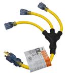 Prime GC130802, Yellow, Line Stow Adapter, 30 A, 3 12/3 AWG, 2 ft L