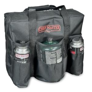 Chef Master Carrying Bag for Camp Stove & Butane Fuel Canister, Travel Camping Bag for Tin Cans, Compatible for Most Portable Camp Stoves & Dual Fuel Stove for Outdoor Trip, Camping Essential 90080