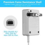 3DS Charger Compatible with Nintendo 3DS/ DSi/DSi XL/ 2DS/ 2DS XL/New 3DS 100-240V Wall Plug Adapter