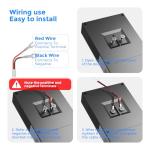 Baaletc 5W Solar Charger for Ring Doorbell, 19.6FT Cable Waterproof Solar Panel for Ring Battery Doorbell Plus/Pro/3/3+/4, Wireless Solar Power Supply, Cable & Adjustable Mount