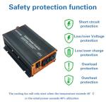 MOVFFGGRM 500W Power Inverter Modified Sine Wave for Vehicles,DC 12V to 110V 120V New Black