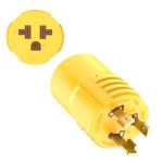 Shore-Power 30 Amp to 20 Amp RV Generator-Adapter Marine 30Amp to 15 Amp Adapter NEMA L5-30P to 5-15R, 5-20R, 6-15R, 6-20R,125V 30A 3 Prong Twist Lock Male plug to 15A/20A T Blade Female Power Adapter