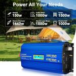 3000 Watt Pure Sine Wave Power Inverter 3000W 12V to 110V 120V AC, 6000W Surge Peak Power for 2 Seconds, UL Fuses, Compatible with Lithium Battery, Car Off-Grid Solar RV Truck Vehicle VOLTWORKS
