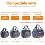 FRECOLSH Travel Carrying Case Compatible with Jackery Explorer 300/240/160, Portable Power Station Storage Case with Water- proof Bottom and Front Pockets for Jackery Accessories Solar Generator