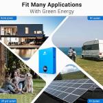 SUNGOLDPOWER 4PCS 48V 100Ah Power Wall LiFePO4 Lithium Battery,100A BMS & LED Monitor, Deep Cycle Rechargeable 7000+, For Backup,Home Energy Storage,Off-Grid system SG48100M (Wall-Mounted & BMS)