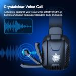 YOTMS Wireless Gaming Headset for PS5, PS4, PC, Switch, 2.4GHz USB & Type-C, Bluetooth 5.3 Gaming Headphones with Mic, 7.1 Surround Sound, 30+Hr Battery,Phone/Laptop/Tablet/Mac/Switch/Xbox,Black