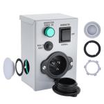 15 Amp 125V Nema 5-15P Transfer Switch, Generator Inlet Box with Circuit Breaker, Manual Transfer Switch for Generator Indoor and Outdoor, Weatherproof (5-15P)