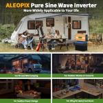 2000 Watt Inverter 12V DC to 110V/120V AC, Pure Sine Wave Inverter for Truck/RV/Home/Solar/Off-Grid, Surge 4000W Pure Sine Power with 2 AC Sockets, 5V 3.4A USB, Digital Display, Remote Controller