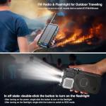 Emergency Radio, 22000mAh Solar Power Bank, FM NOAA Emergency Weather Radio, 20W Fast Charging Solar Charger, Portable Hand Crank Wireless Phone Charger Solar Radio with Flashlight Headphone Jack