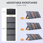 ENGINSTAR 60W Foldable Solar Panel Charger with 18V DC Outlet for Portable Power Stations EnginStar/Jackery/Rockpals/Flashfish, Portable Solar Generator with QC 3.0 for Outdoor Camping Van RV Trip