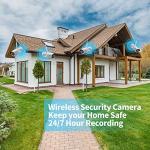 SEBIKAM 10CH Expandable Wireless Security Camera System with 10.1" Monitor 4pcs 2K/3MP Indoor Outdoor IP66 Waterproof Camera 2-Way Audio Night Vision Motion Detection Home Business Surveillance NOHDD