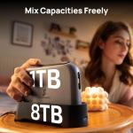 STATIONPC PocketCloud Dock with M.2 NVMe Slot, 2.5GbE Ethernet, PD Charging & USB-A Ports, Modular SSD Storage, Smart Cooling, Dual Backup & Auto Charging (Dock Only)