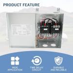 Nirakoka RV Automatic Transfer Switch, Rated 240VAC 50A 70A Neutral - Applied to RV, Speedboats, 120/240 Volt Power Sources