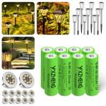 YXZHENG 8Pcs AA Battery 1.2v Rechargeable NI-MH 300mAh for Outside Solar Lawn Light (8AA)