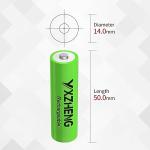 YXZHENG 8Pcs AA Battery 1.2v Rechargeable NI-MH 300mAh for Outside Solar Lawn Light (8AA)
