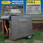 Rosefray Generator Cover-38”Lx28”Wx30”H,600D Heavy Duty Waterproof, Small Outside Equipment Cover for Champion,Predator,WEN,Ryobi,Generac,Westinghouse Portable Generator 5500-15000W-Gray4XL