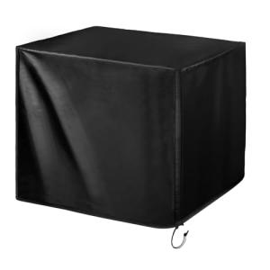 TIAOFY Waterproof Universal Generator Cover, Outdoor Generator Tent Running Cover, Portable Generator Enclosure 420D Polyester with Elastic Drawstring (BLACK, 28"(L)x 26""(W) x 24"(H))