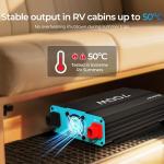 RENOGY REGO 700W Pure Sine Wave Power Inverter, 12V DC to 120V AC, 1400W Peak Power, 16.4FT Remote Controller, Solar/Car/RV Inverter for Emergency Backup, Off-Grid Living, Camping, Truck, Outdoor