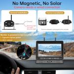 Wireless Backup Camera System, 2 HD 1080P Cameras with 7" IPS Touch Screen Monitor, IP69 Waterproof, IR Night Vision, 4 Channels Loop Recording for Truck, RV, Trailer, Car and Camper