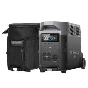 EF ECOFLOW Portable Power Station 3600Wh DELTA Pro, 2.7H to Full Charge, 5 AC Outlets, 3600W, 120V Lifepo4 Power Station with Expandable Capacity, Solar Generator for Home Use, Blackout, RV
