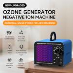 120,000mg/h Ozone Generator, High-Capacity Ozone Odor Eliminator with Negative Ion, Ozone Machine Odor Removal for Car, Home, Pets, Smoke, Commercial/Industrial Use - Covers Up to 6,000 Sq.Ft