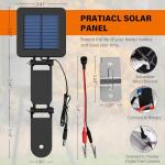 6V Solar Panel for Deer Feeder, Efficient Solar Panel Charger w/Adjustable Mounting Bracket & Alligator Clips, Compatible with Game Feeder Timer & 6V Rechargeable Batteries