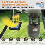 6V Solar Panel for Deer Feeder, Efficient Solar Panel Charger w/Adjustable Mounting Bracket & Alligator Clips, Compatible with Game Feeder Timer & 6V Rechargeable Batteries