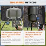 6V Solar Panel for Deer Feeder, Efficient Solar Panel Charger w/Adjustable Mounting Bracket & Alligator Clips, Compatible with Game Feeder Timer & 6V Rechargeable Batteries