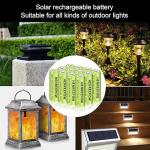 Henreepow Ni-MH AA Rechargeable Batteries, Double A High Capacity 1.2V 1300mAh Pre-Charged for Garden Landscaping Outdoor Solar Lights, String Lights, Pathway Lights (AA-12pack)