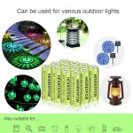 Henreepow Ni-MH AA Rechargeable Batteries, Double A High Capacity 1.2V 1300mAh Pre-Charged for Garden Landscaping Outdoor Solar Lights, String Lights, Pathway Lights (AA-12pack)