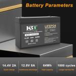 KBT 12V 5Ah Rechargeable LiFePO4 Lithium Replacement UPS Battery for APC Back-UPS 550 BE550G BB CPS5.5-12 CyberPower 12V CP550SLG 6FM7 SLA Battery for Ride On Toys, HAM Radio, Home Alarm System