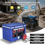 Generator Covers While Running, 32x24x24 Inches, Generator Running Covers,1680+400D Double Layer, Portable Heavy Duty Dustproof/Waterproof Generator Covers, for 5000W-10000W Frame Generators, Blue