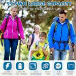 Portable Power Station, 27,000mAh Outdoor Generator with Built in Cable, Portable Power Bank Backup Battery for Phone Charge, Travel, Home use, Camping, RV Trip