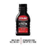 STA-BIL Full Synthetic 2-Cycle Oil - With Fuel Stabilizer For Up To 12 Months Protection - 1 Gallon Multi-Mix - 50:1/40:1 Mix Ratios - Low Smoke Formula, 2.6 fl. oz. (22403)