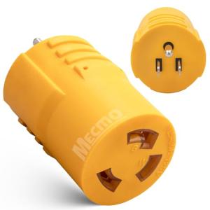 MECMO Twist-Lock 30Amp to 110 Volt RV Adapter, NEMA 5-15P to L5-30R Electrical Power Plug, 125V 1875W, 15A Household Male to 30A Twist Lock Female for 3-Prong Locking RV Camper Generator Marine