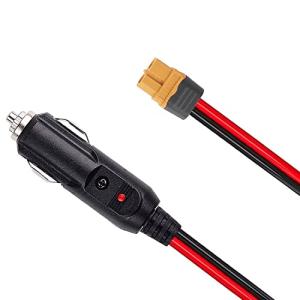 AYECEHI XT60 Extension Cable XT60 Female to Cigarette Lighter Male Plug Extension Cable 3.3Feet 12AWG XT60 Adpter Cable Compatible with Solar Panel RV Portable Power Station Solar Generator