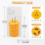 MECMO Twist-Lock 30Amp to 110 Volt RV Adapter, NEMA 5-15P to L5-30R Electrical Power Plug, 125V 1875W, 15A Household Male to 30A Twist Lock Female for 3-Prong Locking RV Camper Generator Marine