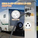 MECMO Twist-Lock 30Amp to 110 Volt RV Adapter, NEMA 5-15P to L5-30R Electrical Power Plug, 125V 1875W, 15A Household Male to 30A Twist Lock Female for 3-Prong Locking RV Camper Generator Marine