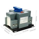 Namiose Dual Power Automatic Transfer Switch 63A 2P/4P 110V Generator Changeover Switch Tool Electronic Power Circuit Breaker Controller 50HZ/60HZ (2P/63A Blue)