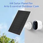 Solar Panel Charger for Arlo Essential 2K Outdoor(2nd Gen)/Essential XL Camera(2nd Gen)/Essential Spotlight Camera, USB C and Micro USB Plug, 9.8ft Cable, Weatherproof (1Pack)