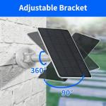 Solar Panel Charger for Arlo Essential 2K Outdoor(2nd Gen)/Essential XL Camera(2nd Gen)/Essential Spotlight Camera, USB C and Micro USB Plug, 9.8ft Cable, Weatherproof (1Pack)