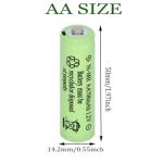 Yibatopow 16 Packs NiMH Rechargeable Battery 1.2V AA 700mAh,Double A Solar Lights Battery for Outdoor String Lights, Pathway Light,Solar Powered Lighted Lawn Stakes