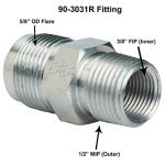 Dormont Safety-Shield 30C-3141-36B Coated Stainless Steel Standard Gas Appliance Connector 5/8 Inch Outer Diameter 1 /2 Inch Inner Diameter, 1/2 Inch MIP & 3/4 Inch MIP, 36 Inches