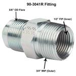 Dormont Safety-Shield 30C-3141-36B Coated Stainless Steel Standard Gas Appliance Connector 5/8 Inch Outer Diameter 1 /2 Inch Inner Diameter, 1/2 Inch MIP & 3/4 Inch MIP, 36 Inches