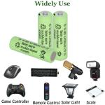 Yibatopow 16 Packs NiMH Rechargeable Battery 1.2V AA 700mAh,Double A Solar Lights Battery for Outdoor String Lights, Pathway Light,Solar Powered Lighted Lawn Stakes