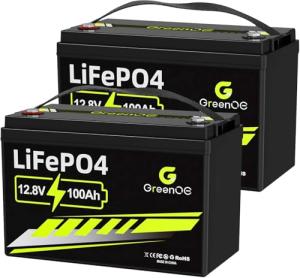 GREENOE 12V 100Ah BCI Group 31 LiFePO4 Battery,Built in 100A BMS,15000 Deep Cycles Rechargeable Lithium Battery Prefect for Solar System,Camping,Home Backup,Trolling Motor